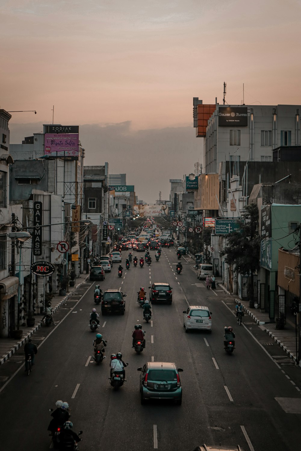 vehicles running on road