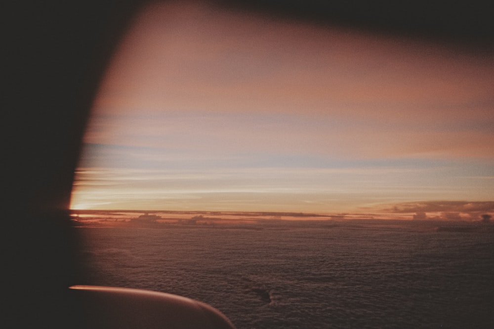 view of clouds from airplane window