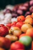Colorful fruits displayed at a restaurant.