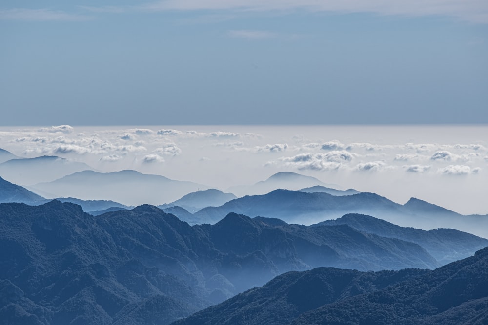 mountain with fog