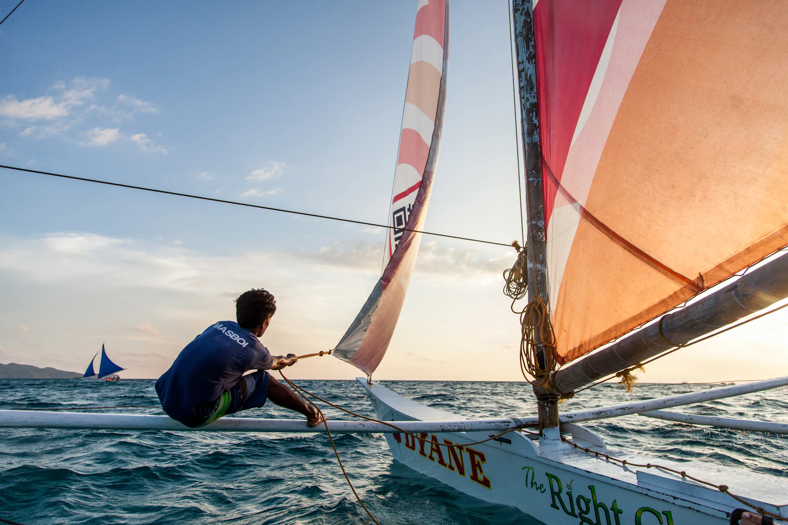 Boracay Sunset Sailing on a Traditional Paraw Boat