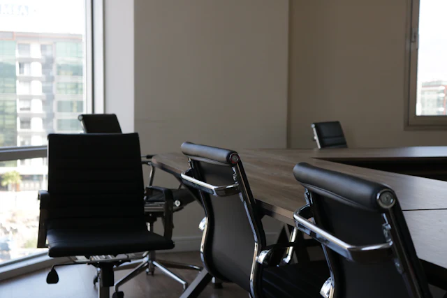 Glazed Corner Meeting Room — commercial office meeting room interior design