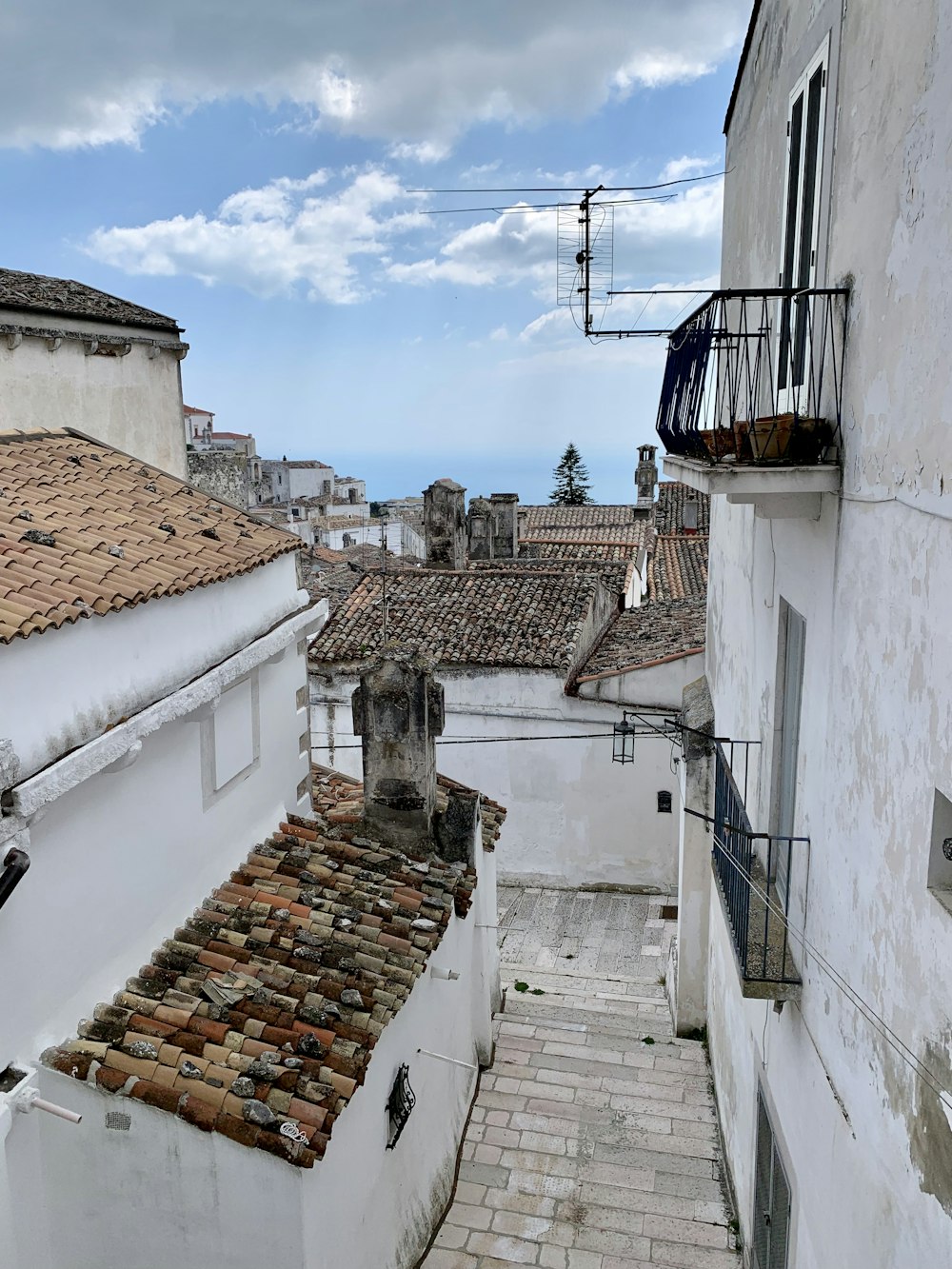 white and brown cement houses