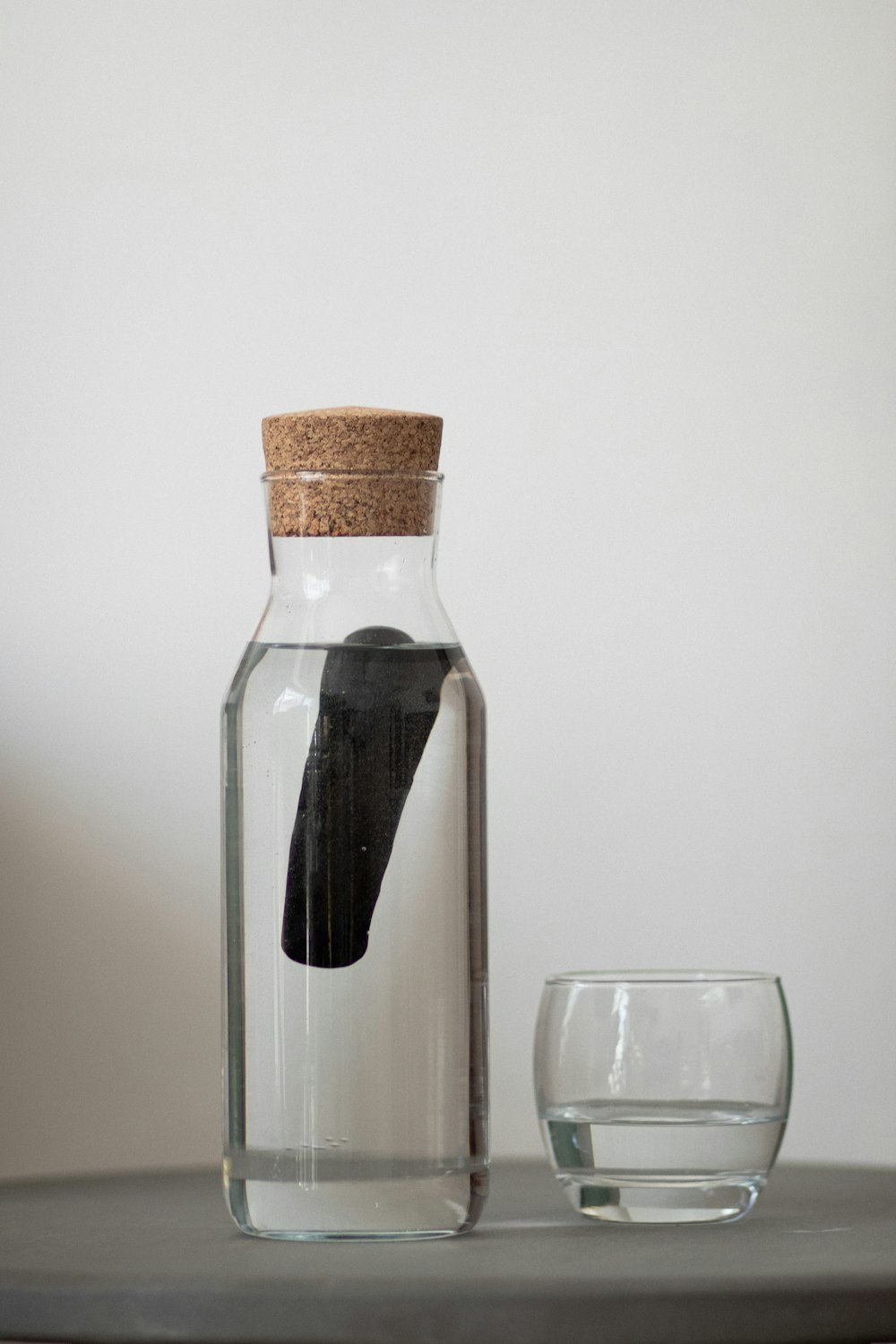bocal en verre transparent