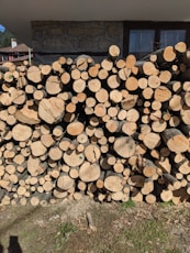 brown firewood lot