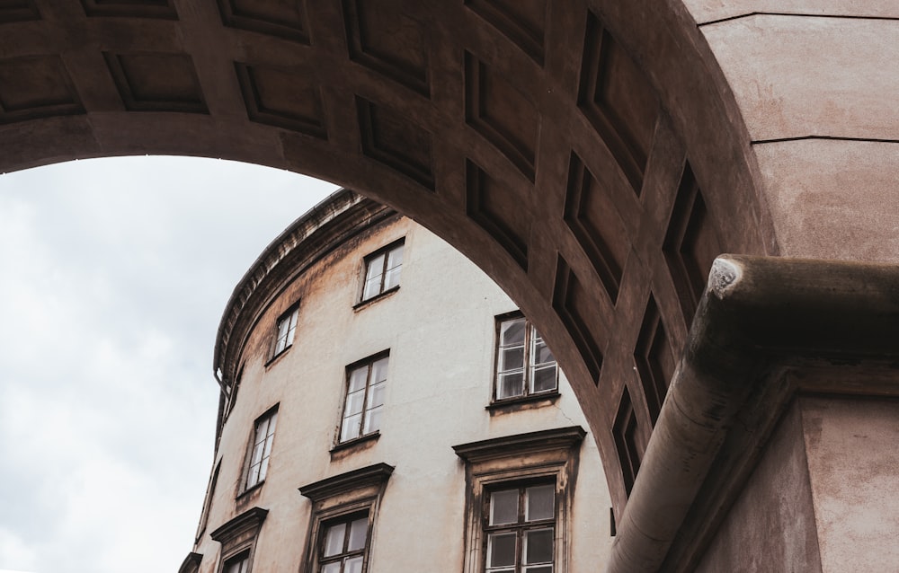 white painted building