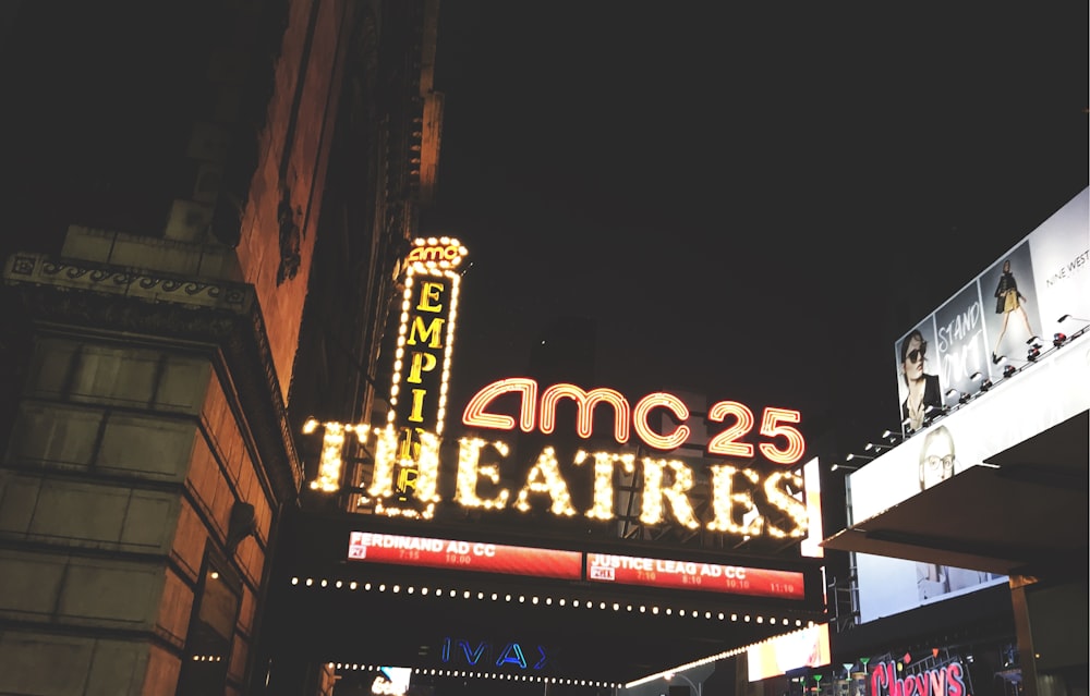 AMC 25 Theaters LED light signage