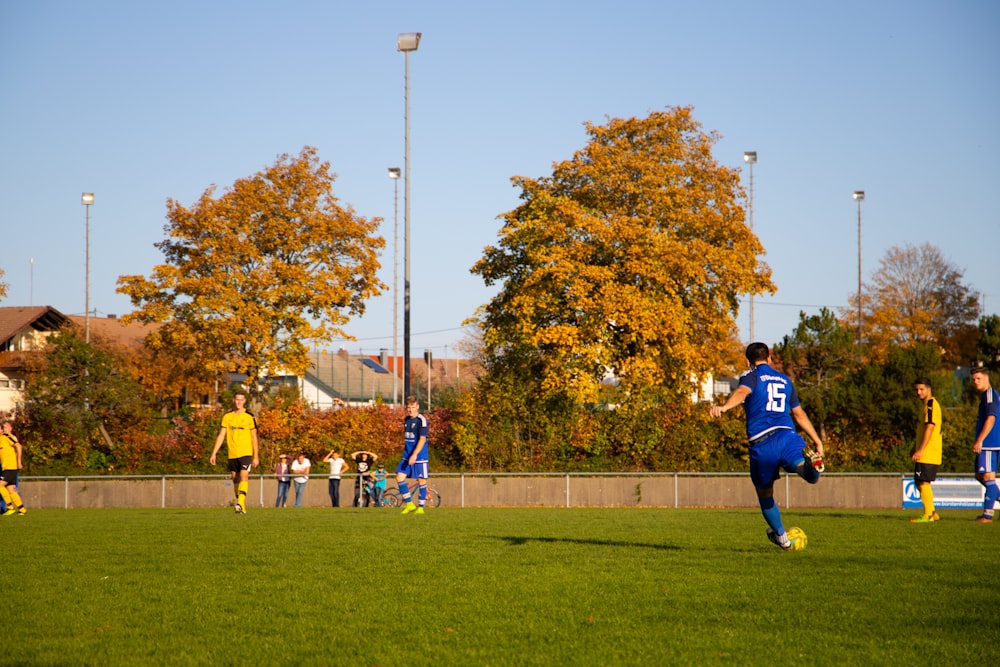 unknown person playing soccer