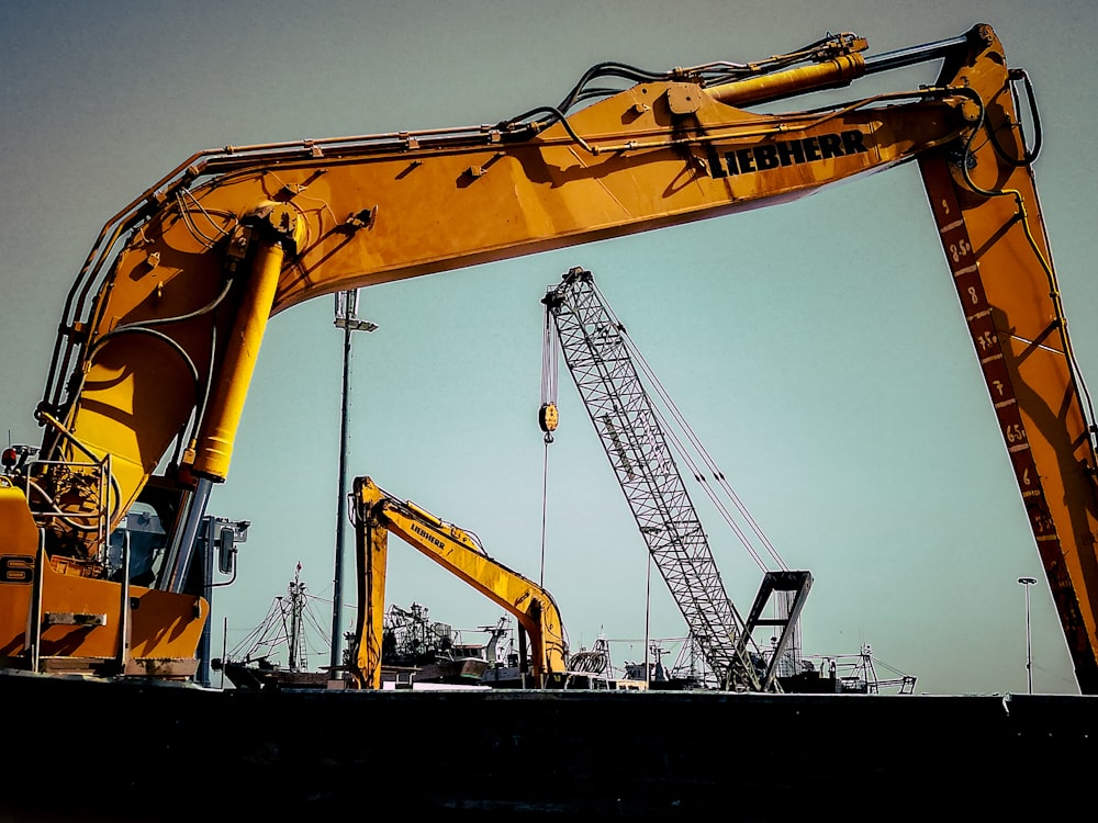 yellow excavator