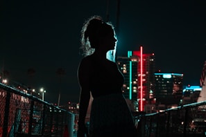 silhouette photography of woman