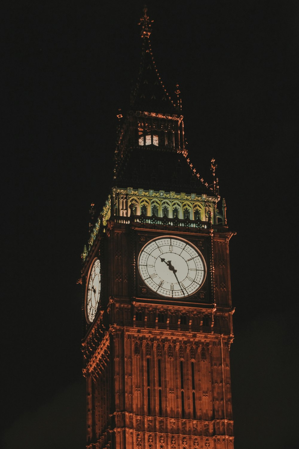 brown clock tower