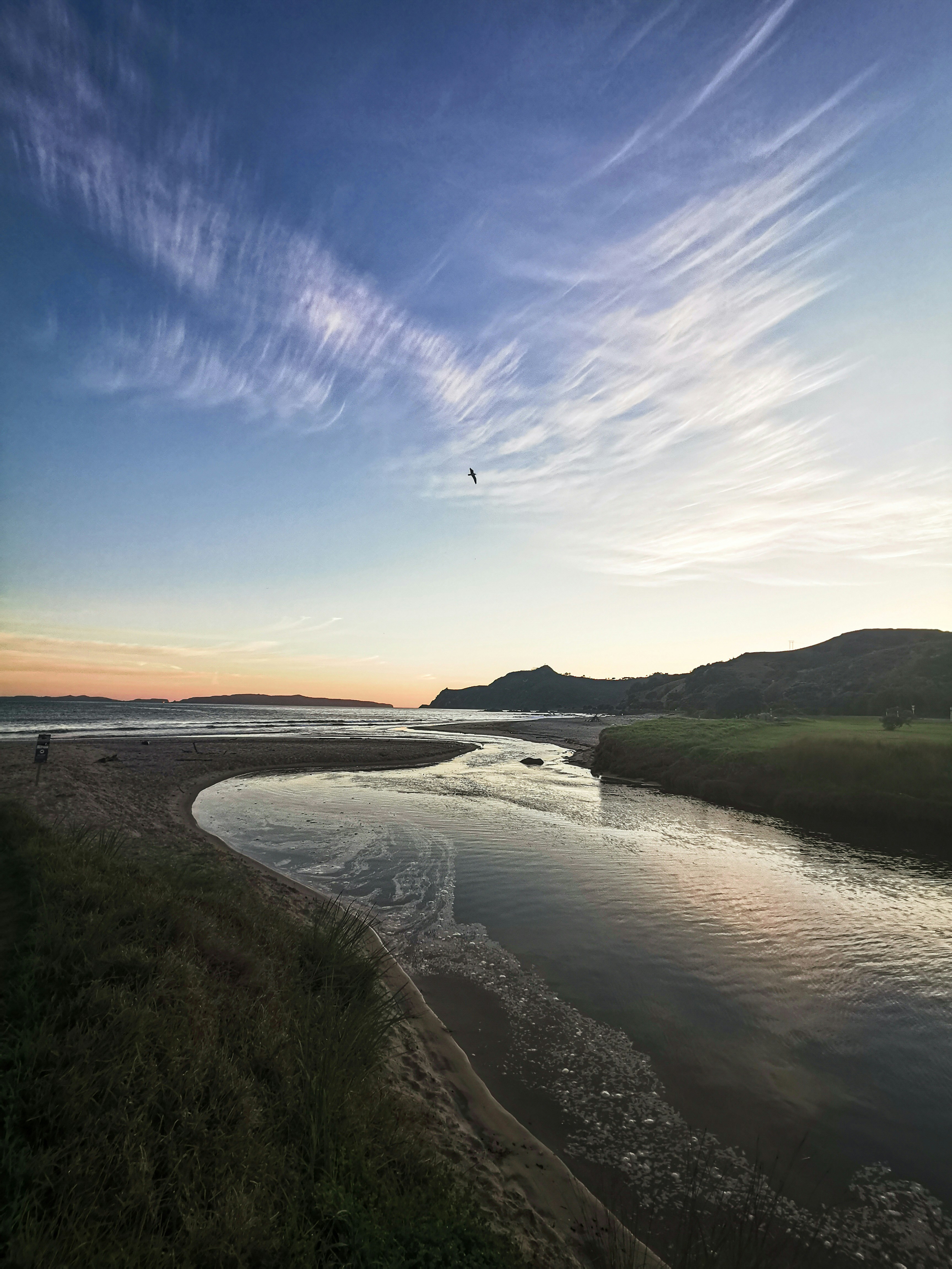 river under blue sky