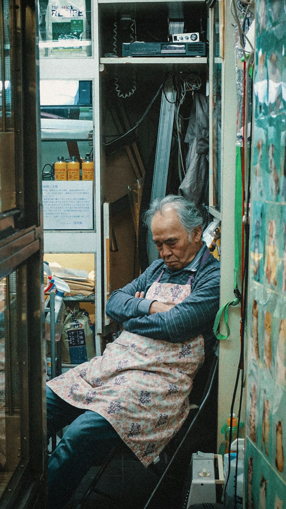 man sitting on chair