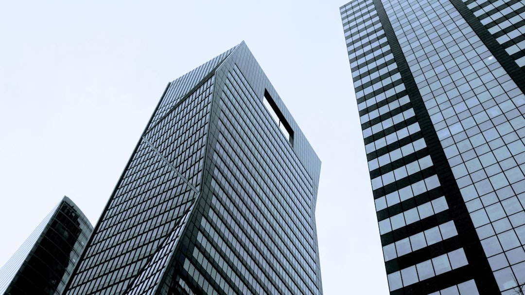 gray buildings,