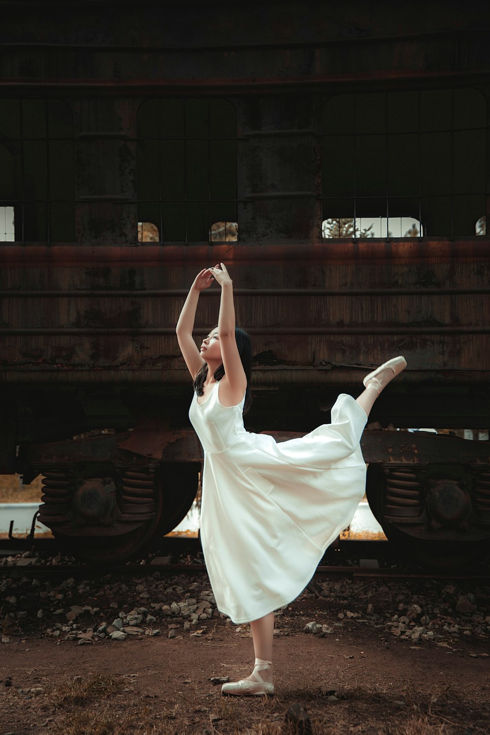 woman in white sleeveless dress