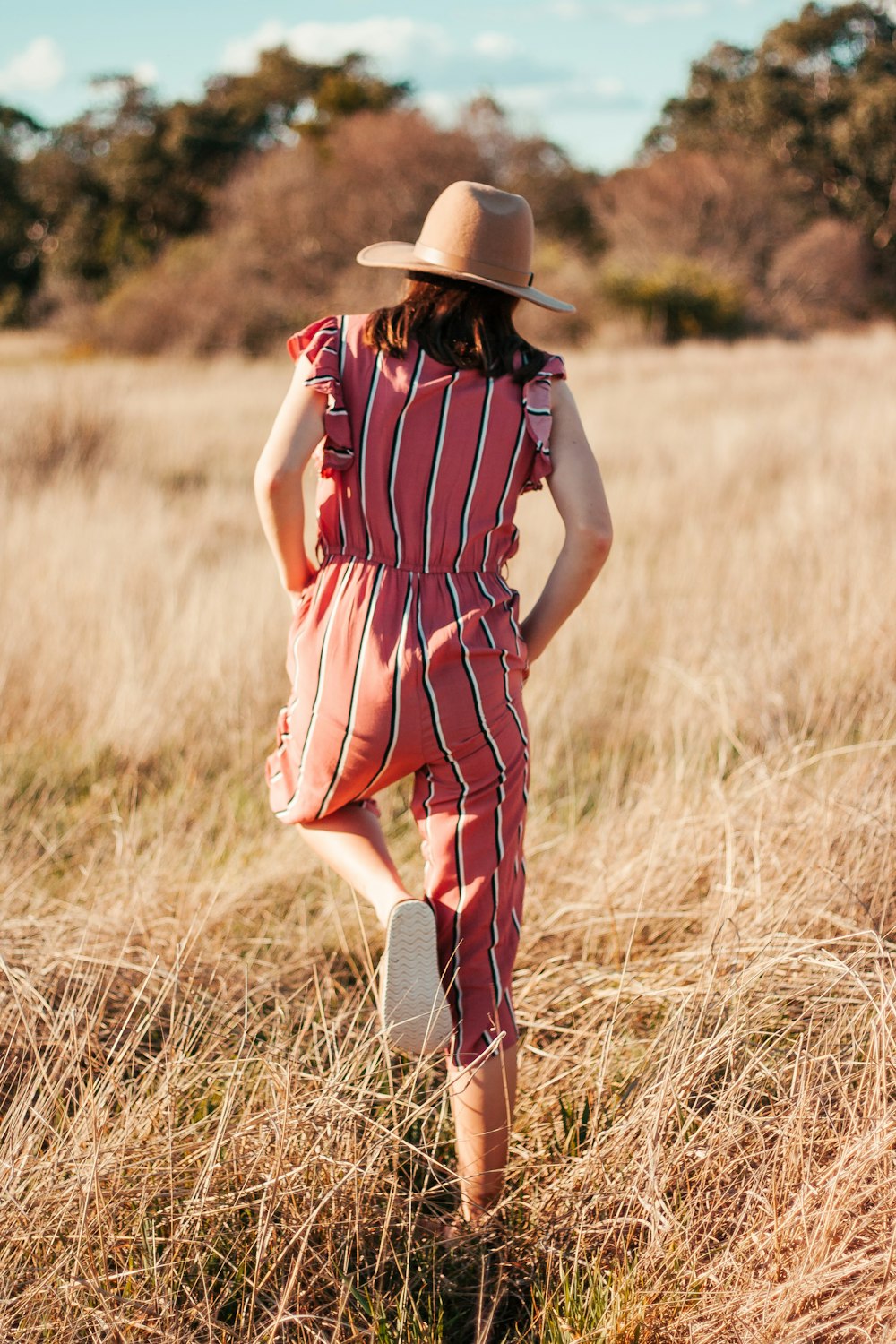 woman walking outdoors