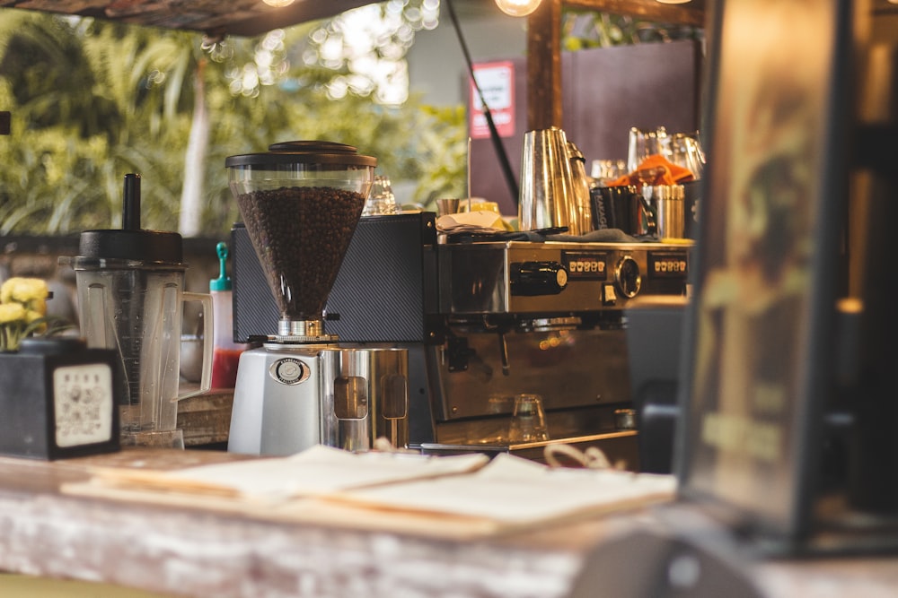 coffeemaker beside espresso maker