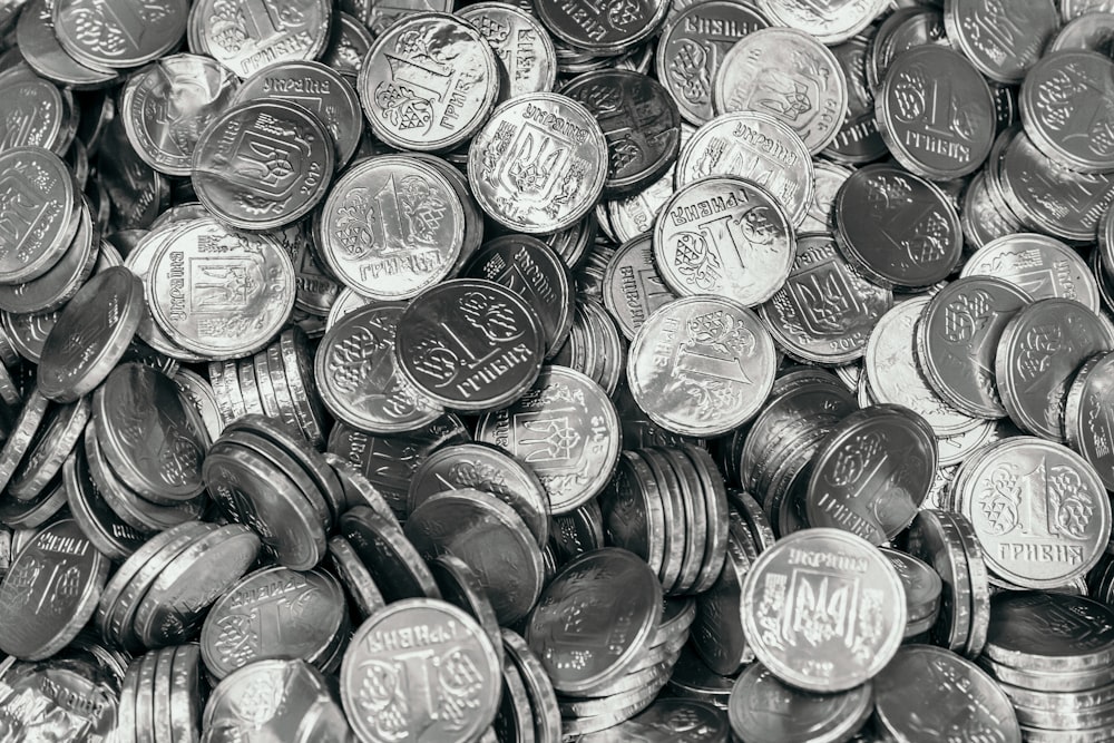 round silver-colored coin lot