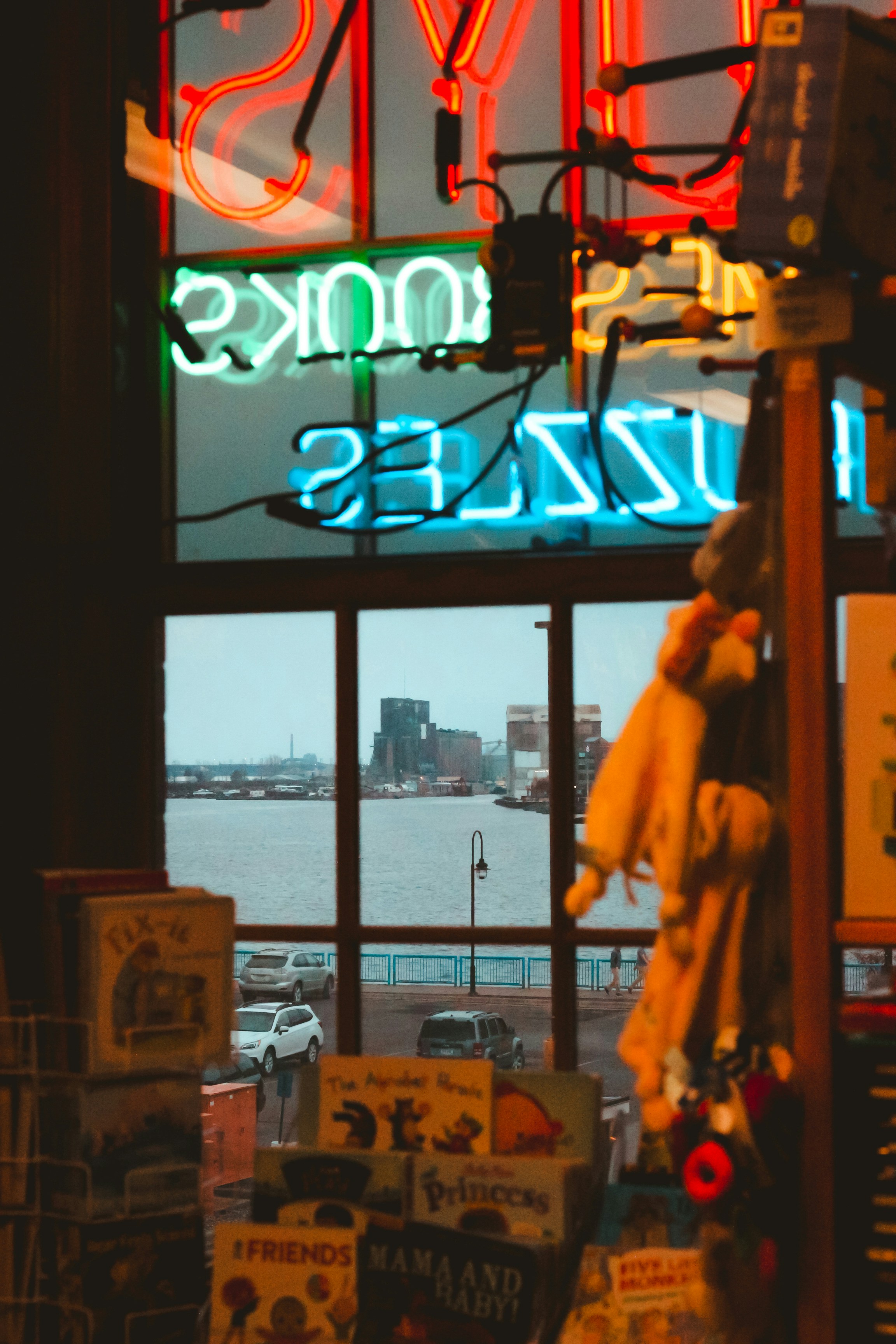 lighted signage at daytime