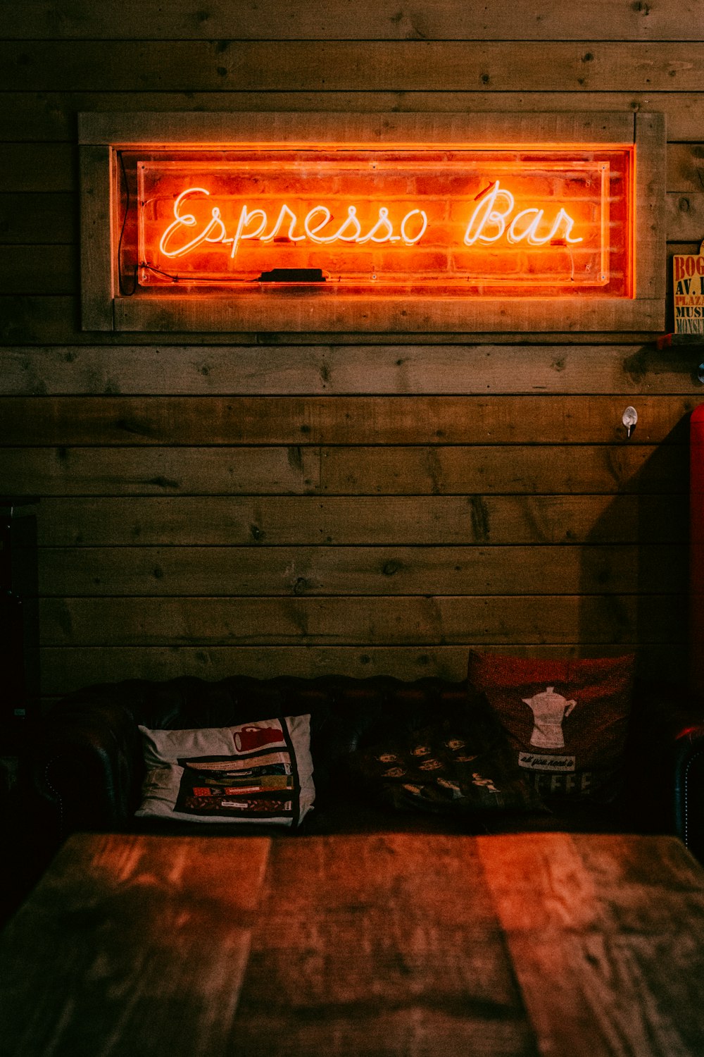 red Espresso Bar neon light