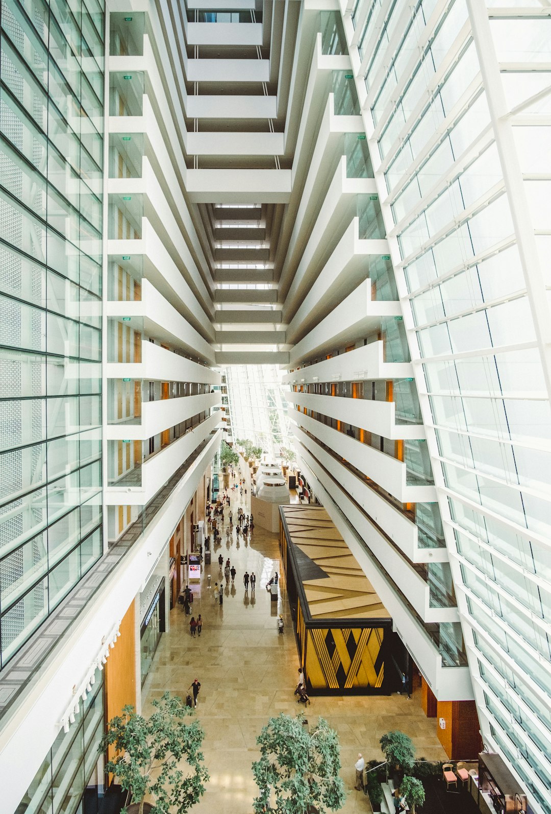 people walking inside building