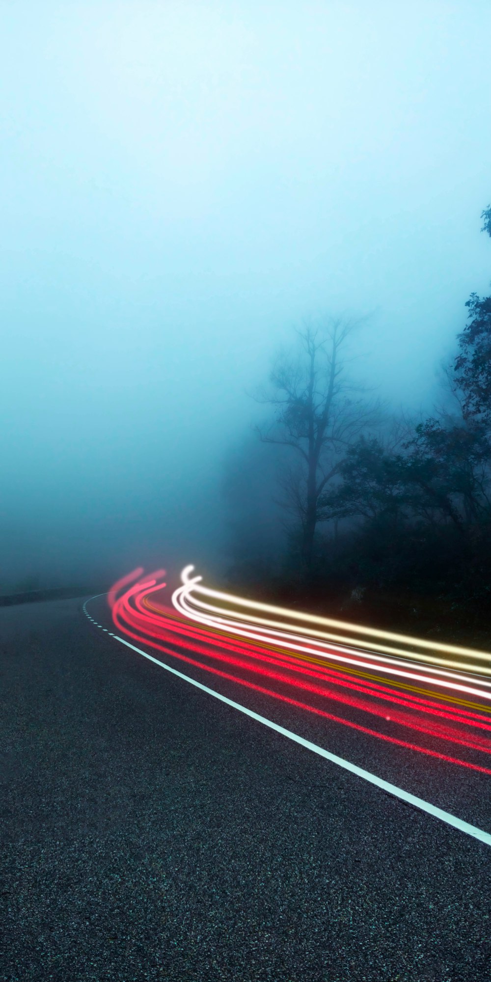 time lapse photography of road