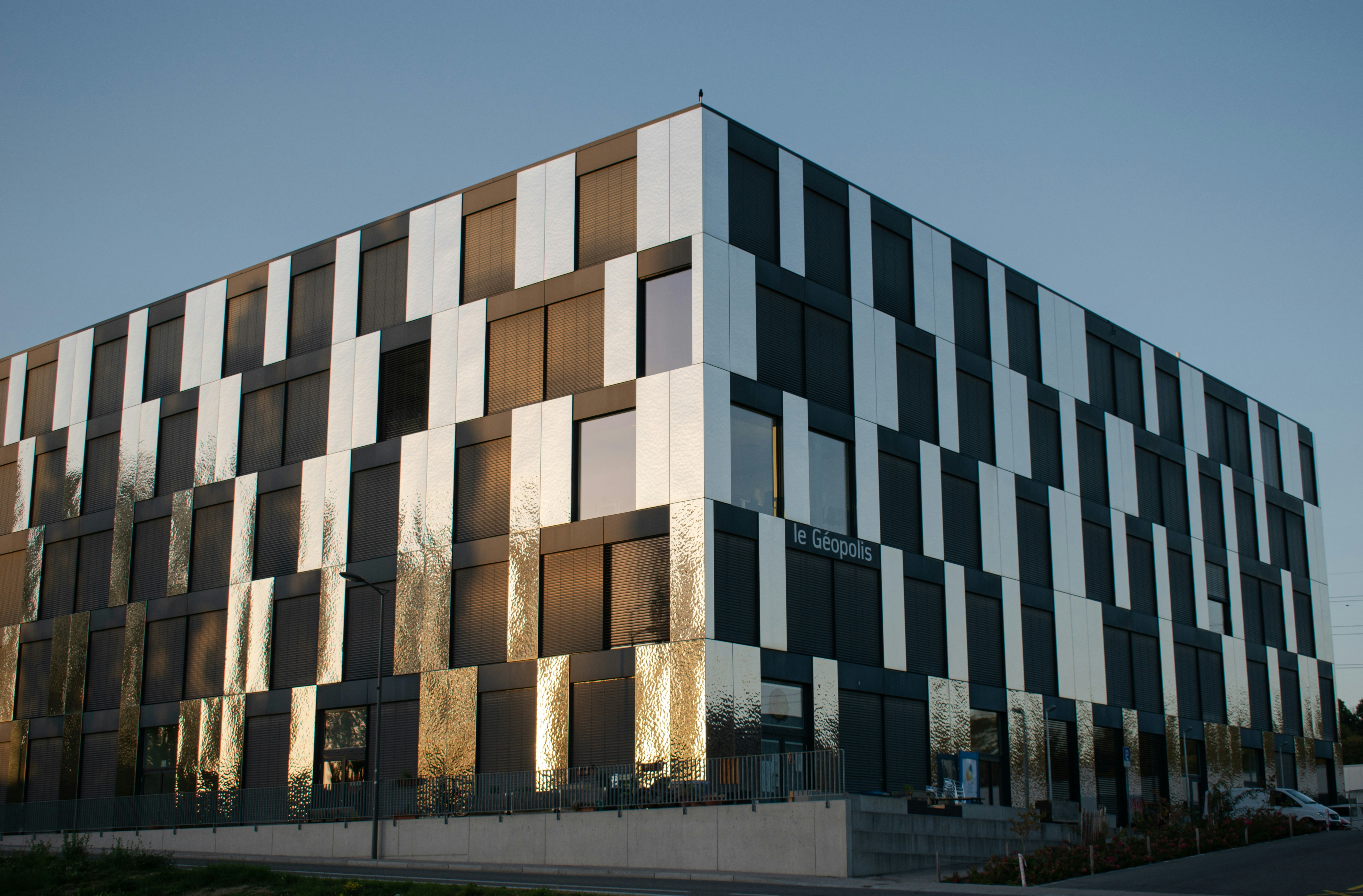 white and black concrete building