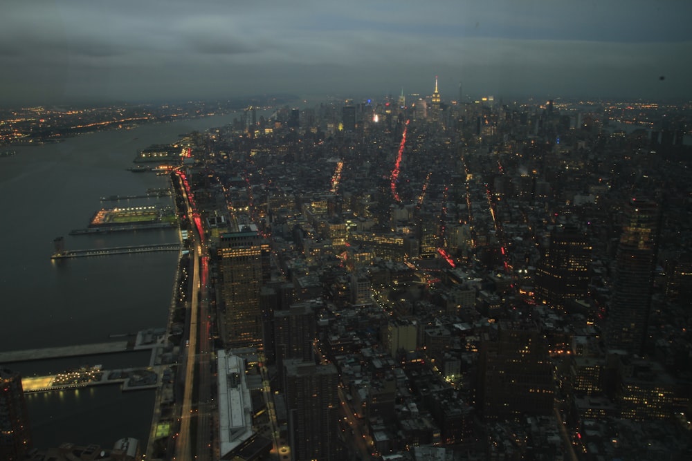 aerial view of city