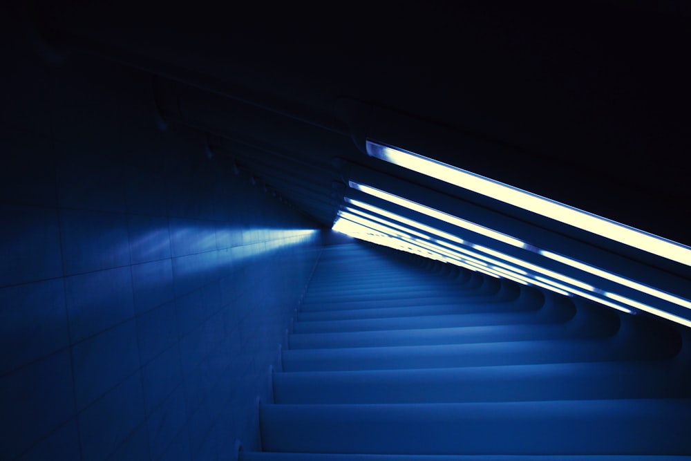 blue stairways