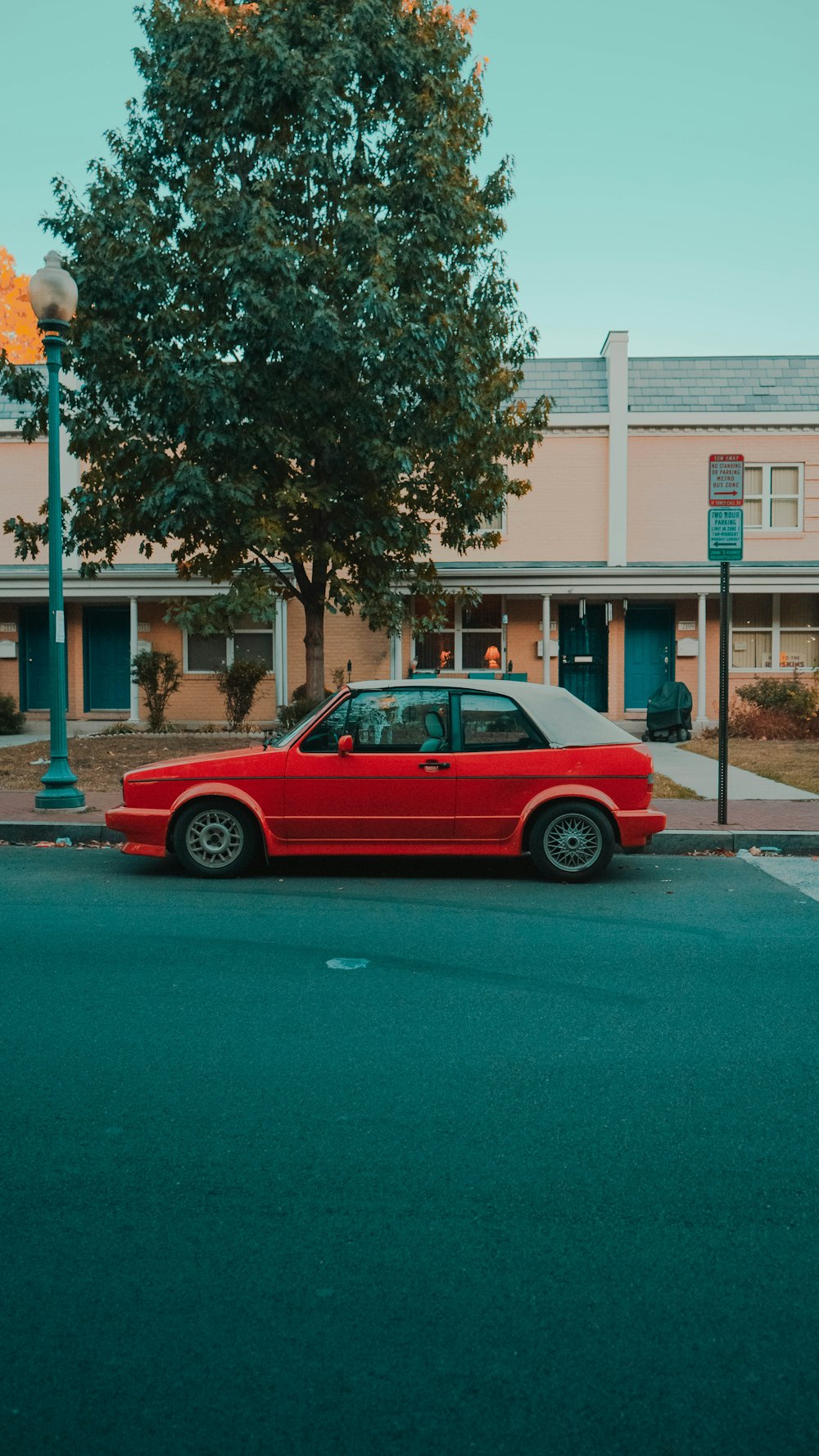 red vehicle