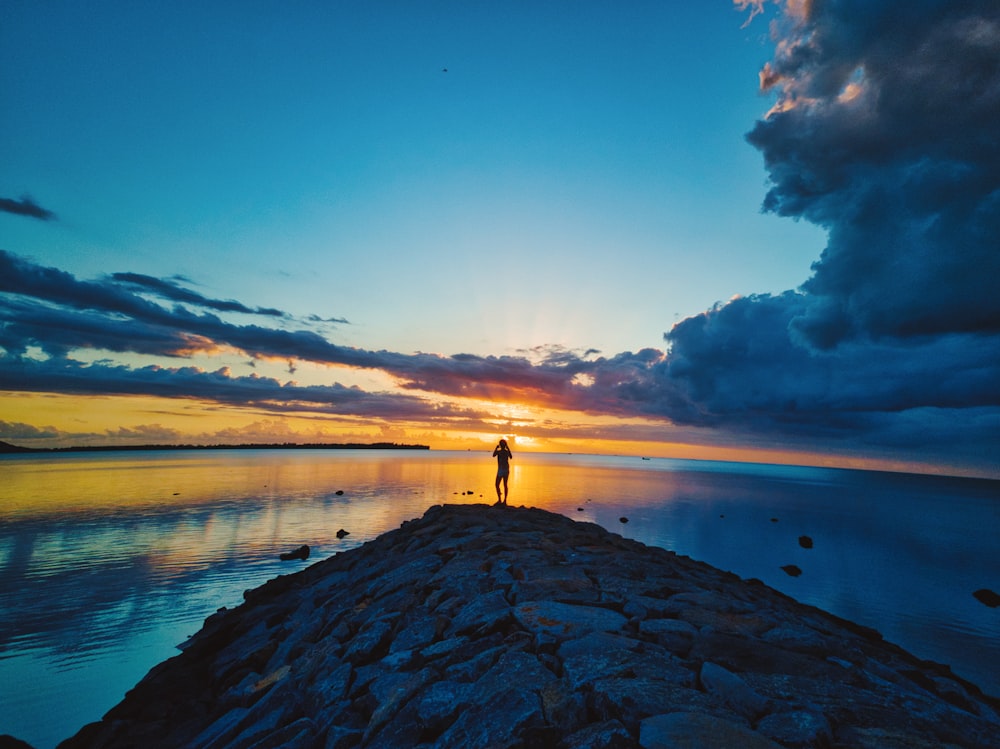 person on seashore