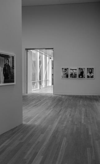 photos on wall inside building