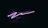 A glowing neon purple and blue holographic phone floating against a dark cosmic nebula background.