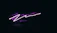 A glowing neon purple and blue holographic phone floating against a dark cosmic nebula background.