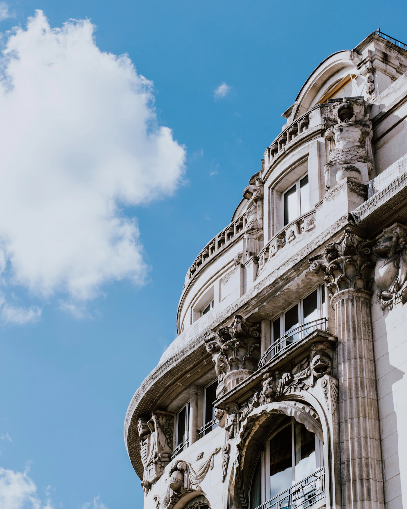 Classical architecture bathed in light