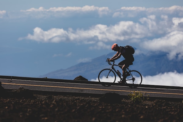 Cyclist during aerodynamic testing session