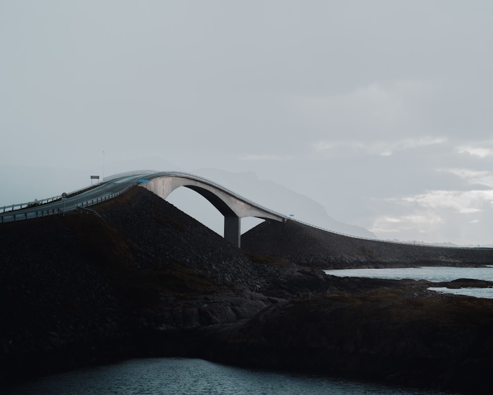 gray and black concrete bridge