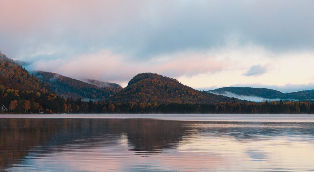 brown and black mountains near body of water