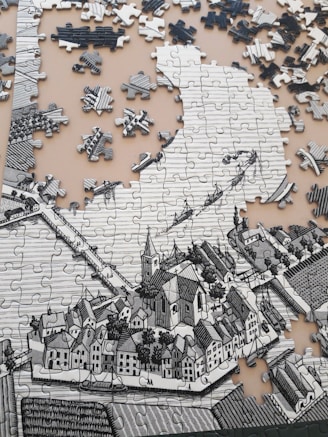 puzzle of town