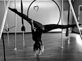 woman doing gymnastics