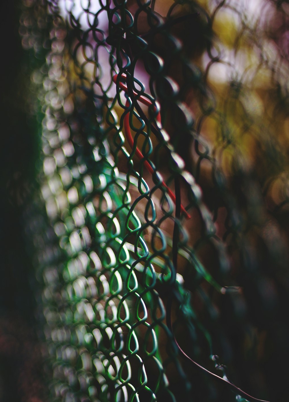 black and green metal fence close-up photography