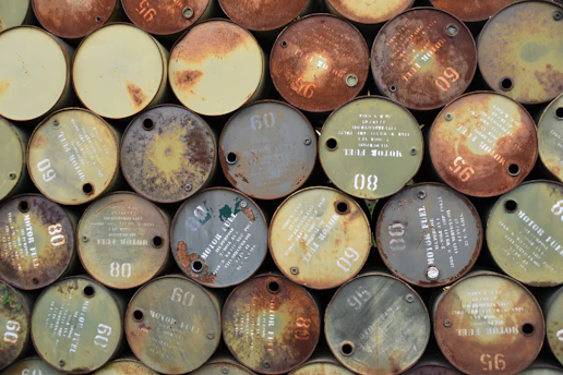 assorted-colored steel container