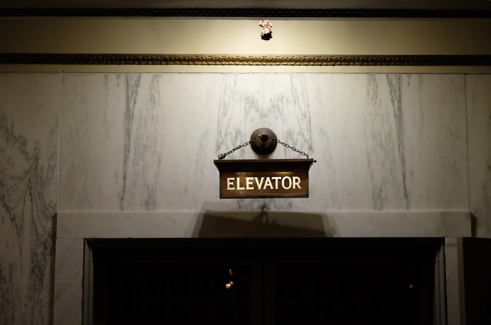 elevator signage