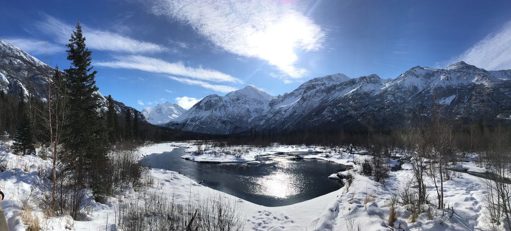 Eagle River, Alaska sits at the bottom of a glacier