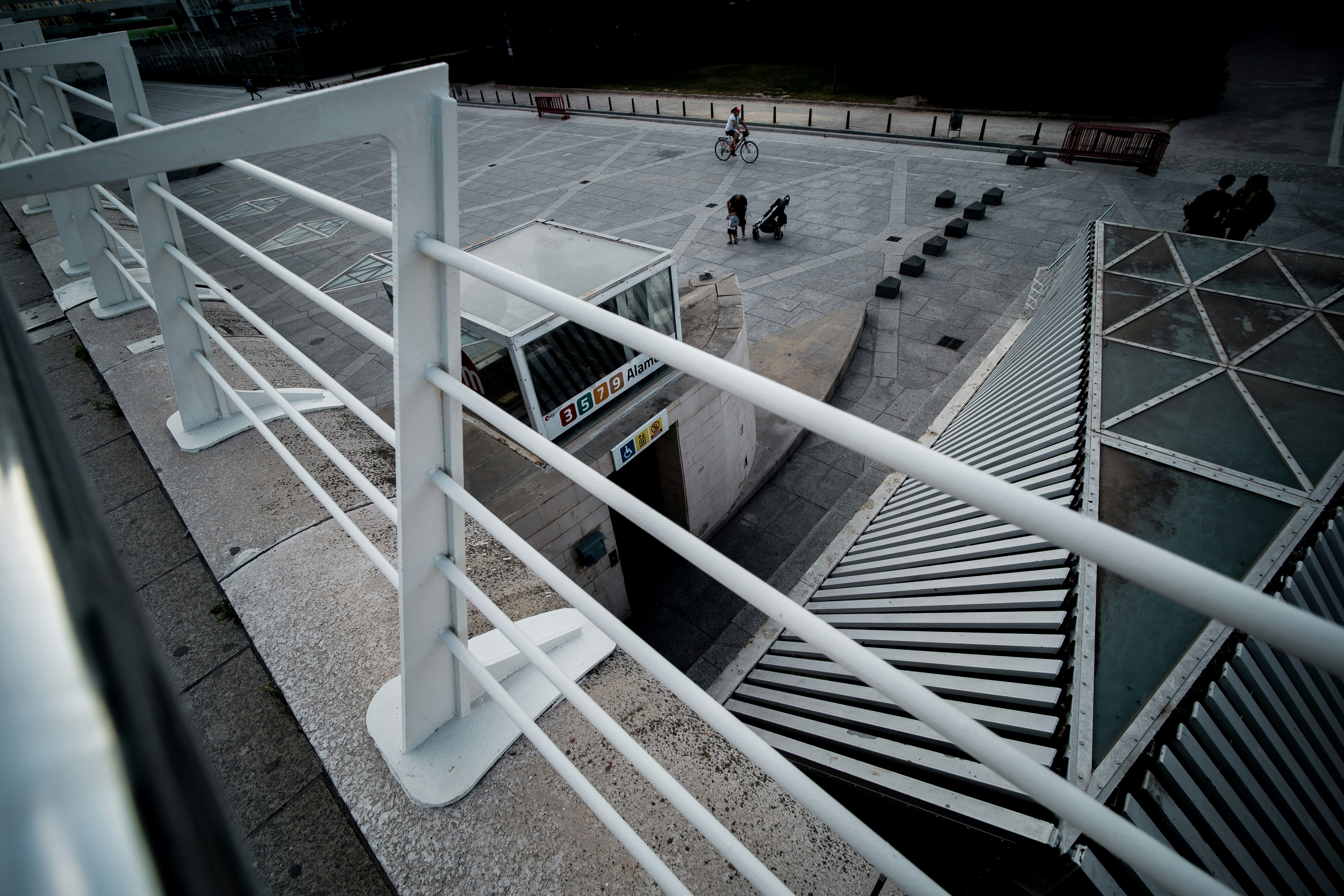 white metal balustrade