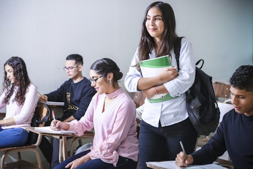 Students in class