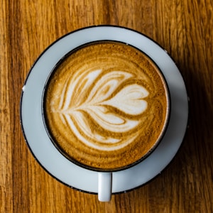 coffee in cup placed on saucer