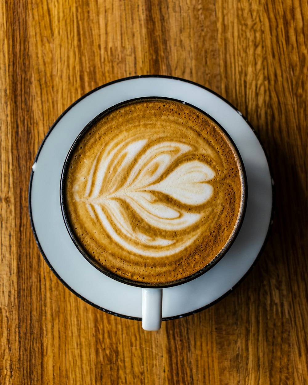 coffee in cup placed on saucer