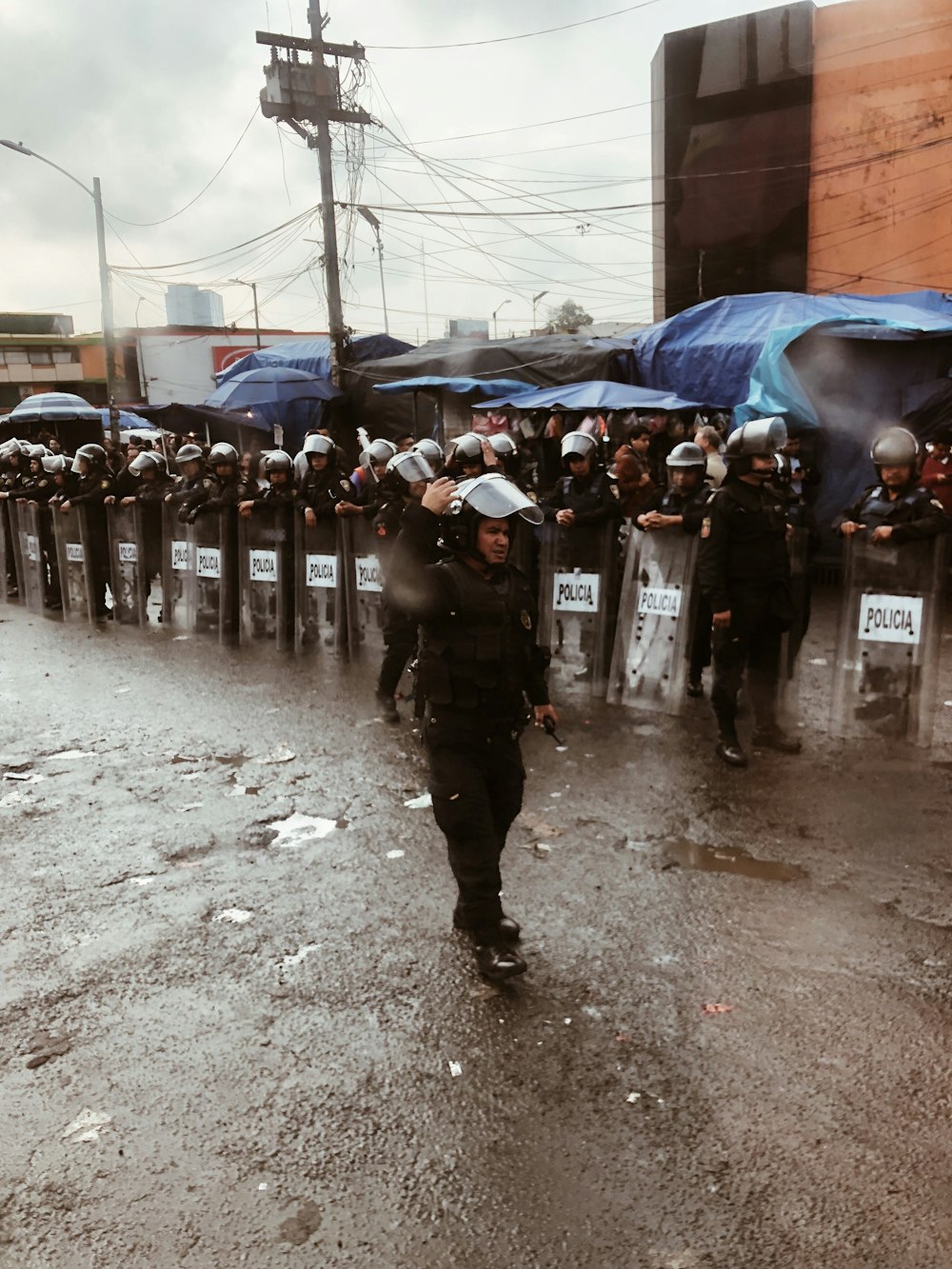 officer walking on street