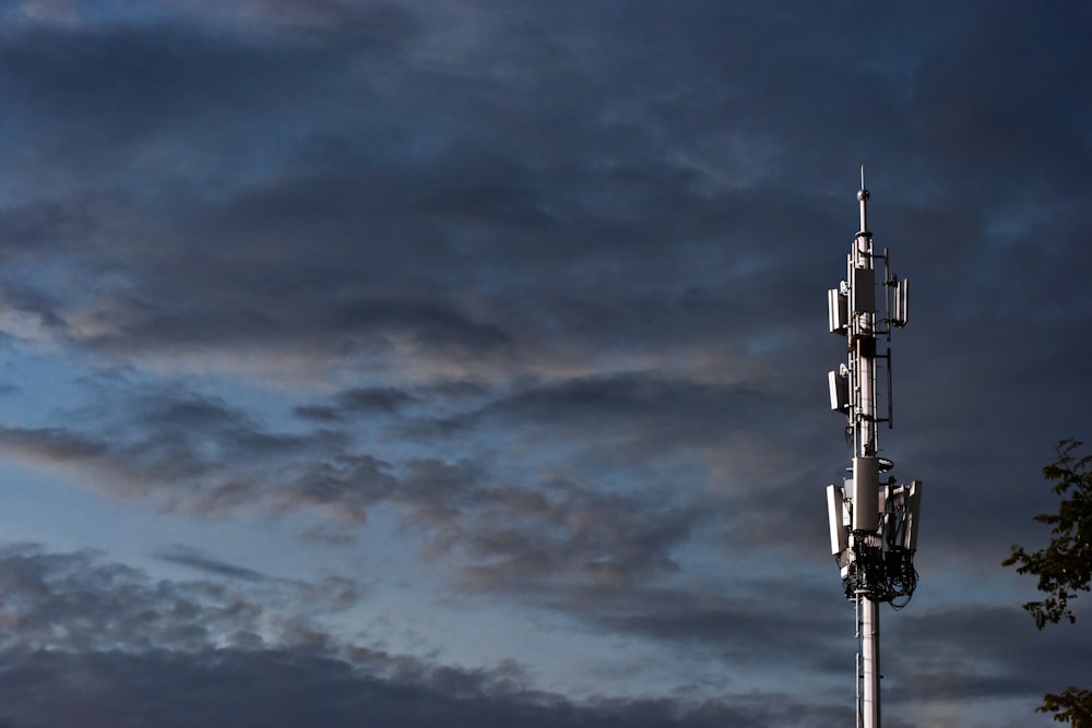 low-angle photography of transformer tower